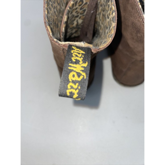 Dr. Martens Stratford Brown Leather Boots Size 6 L Women's Cheetah Print Ladies - Picture 5 of 14